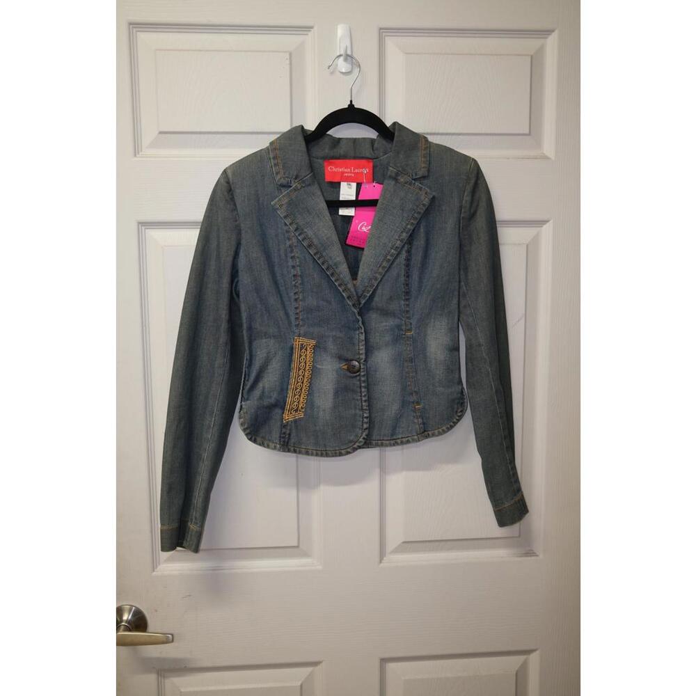 00's Christian Lacroix Jeans Cropped Denim Blazer